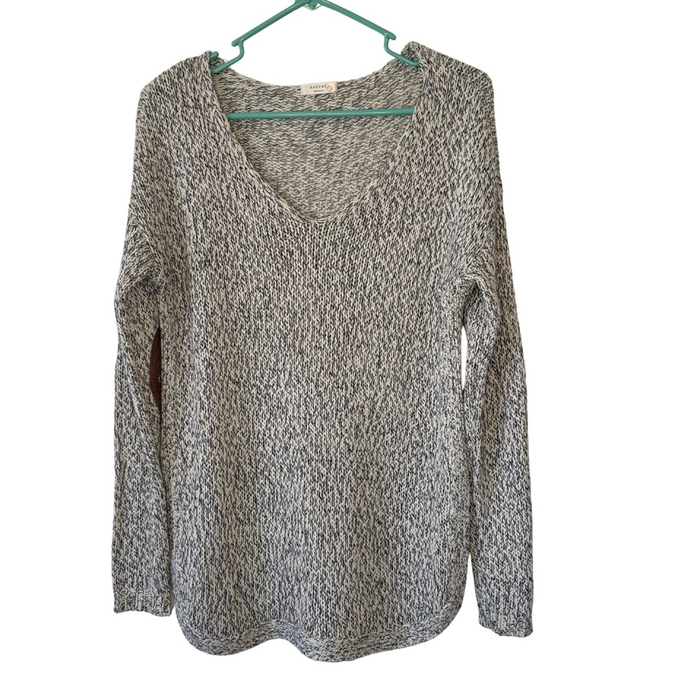3/$20 Harper Heritage V Neck Knit Sweater with Elbow Patches